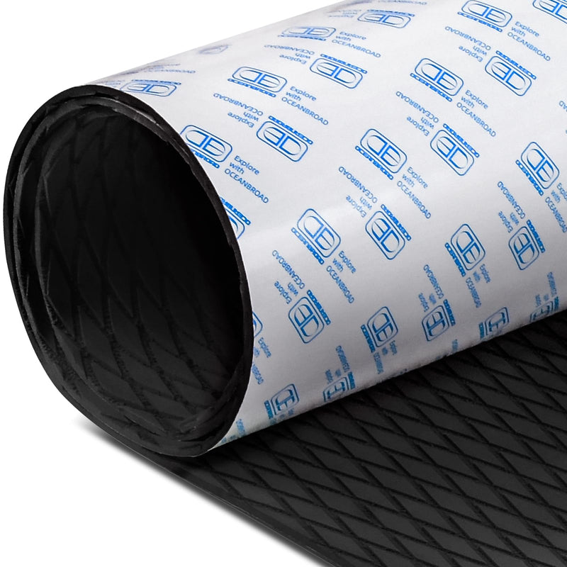 OCEANBROAD Self-Adhesive 96''x16''/23''/38''/47'' Camouflage Boat Flooring Non-Slip Marine Grip Pad EVA Foam Sheet for Jon Boat Surfboard SUP Board Kayak, Camo Black/Blue/Green/Brown/Yellow/Gray 48''L x 16''W