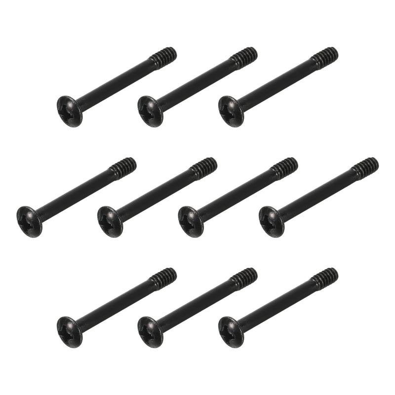 MECCANIXITY 30PCS Computer Case Fan Screws 1.18"L PC Reducing Vibration Screws Housing Radiator Screws for Fans Cooling Components, Round Nail Head, Black 30