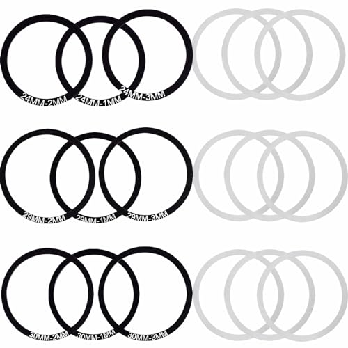 18 pcs Bike Washer Bottom Bracket Crank Washer Gasket Spacer Bicycle Flywheel Hub Dia 24 29 30mm Thk 0.1 0.2 0.3 1 2 3mm
