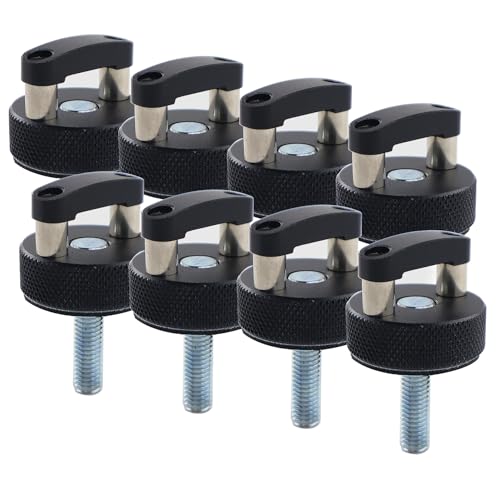 Aluminum Hard Top Quick Removal Fastener Thumb Screw Compatible with 2021 + Ford Bronco 2dr and 4dr Hardware Kit, Integrated D Ring, Black