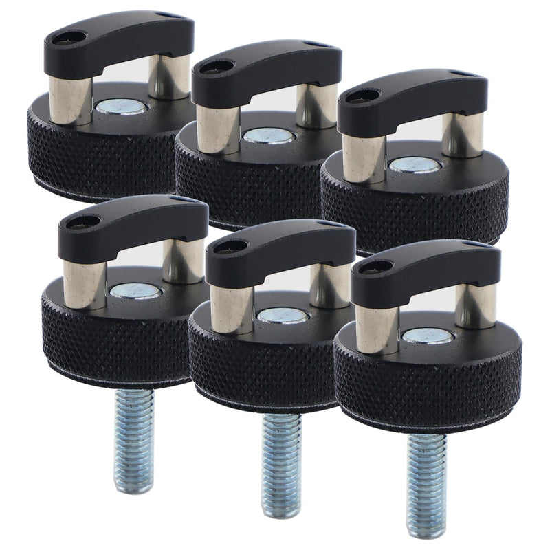 Aluminum Hard Top Quick Removal Fastener Thumb Screw Compatible with Jeep Wrangler JK 2007-2018, JL & Gladiator JT 2018-2022 Hardware Kit, Integrated D Ring, Black