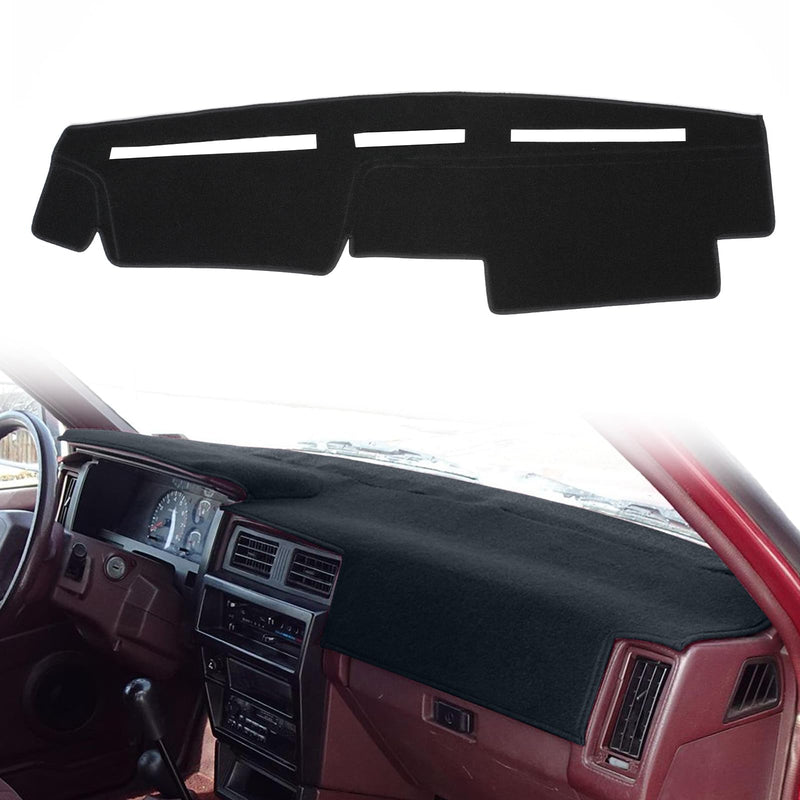 Dashboard Cover Dash Cover Mat Pad Custom Fit for Nissan Pathfinder D21 Hardbody Pickup Truck 1986 1987 1988 1989 1990 1991 1992 1993 (Black) Black