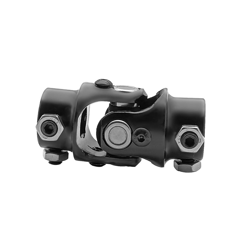 U Joint 3/4" DD x 3/4" DD Black Universal Steering Shaft Coupler with 3/4" DD x 3/4" DD Column 1