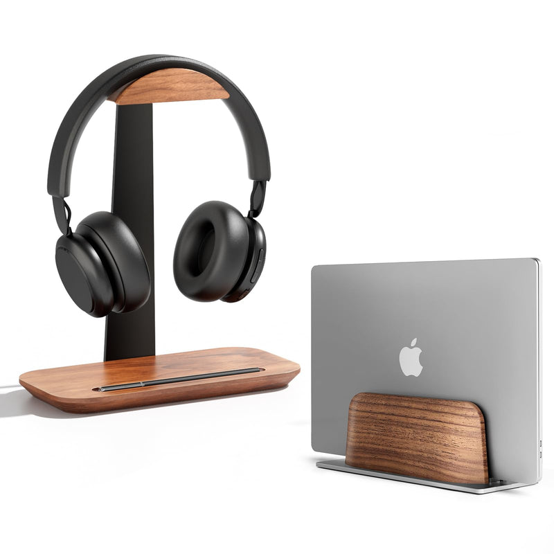 UPERGO Desktop Vertical Laptop Stand and Headphone Stand