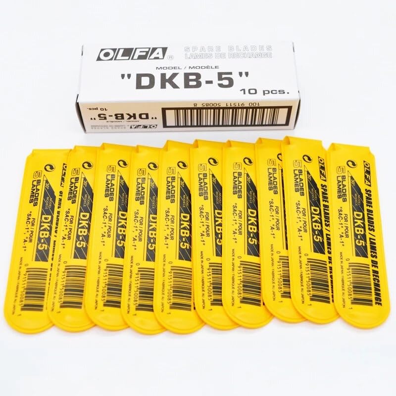 OLFA DKB-5 30-degree sharp angle art blade wallpaper/car film blade 50 pieces, Made in Japan, Silver