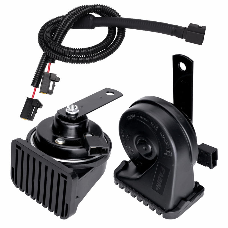 Car Horn for Toyota with 1 to 2 Plug Compatible with Toyota, 12V Waterproof Dual-Tone Electric Snail Horn Train Horns Kit for Car Black with harness plug for toyota 12V Replacement for Toyota