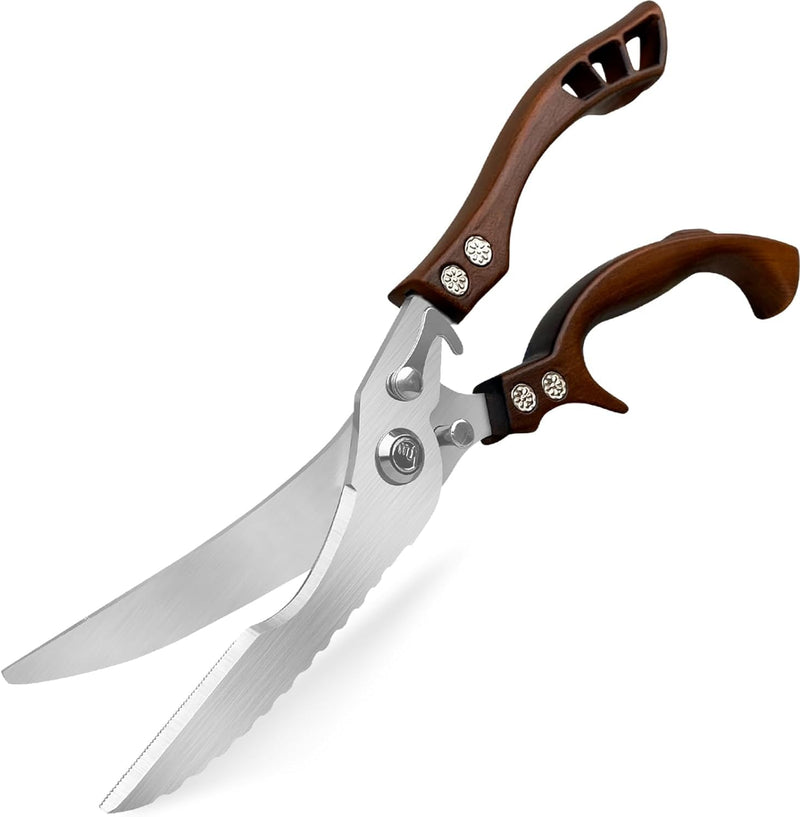Kitchen Scissors, Poultry Shears Heavy Duty, Heavy Duty Kitchen Shears, Stainless Steel Poultry Scissors for Turkey, Chicken, Thanksgiving, Christmas Day Bronze01