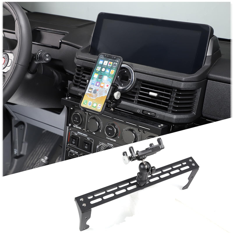 Car Central Control Multi-Function Navigation Bracket Compatible with Ineos Grenadier 2020 -2026 Dash Panel Air Vent Track Cell Phone Holder Alloy Accessories (Black, Style C) Black