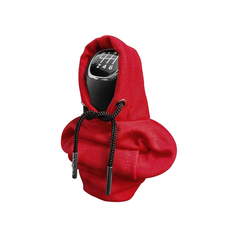 Gear Shift Hoodie, Universal Car Shift Knob Cover, Automotive Interior Cute Gadgets, Car Accessories and Decorations Mini Hoodie for Car Shifter 1 Piece Red