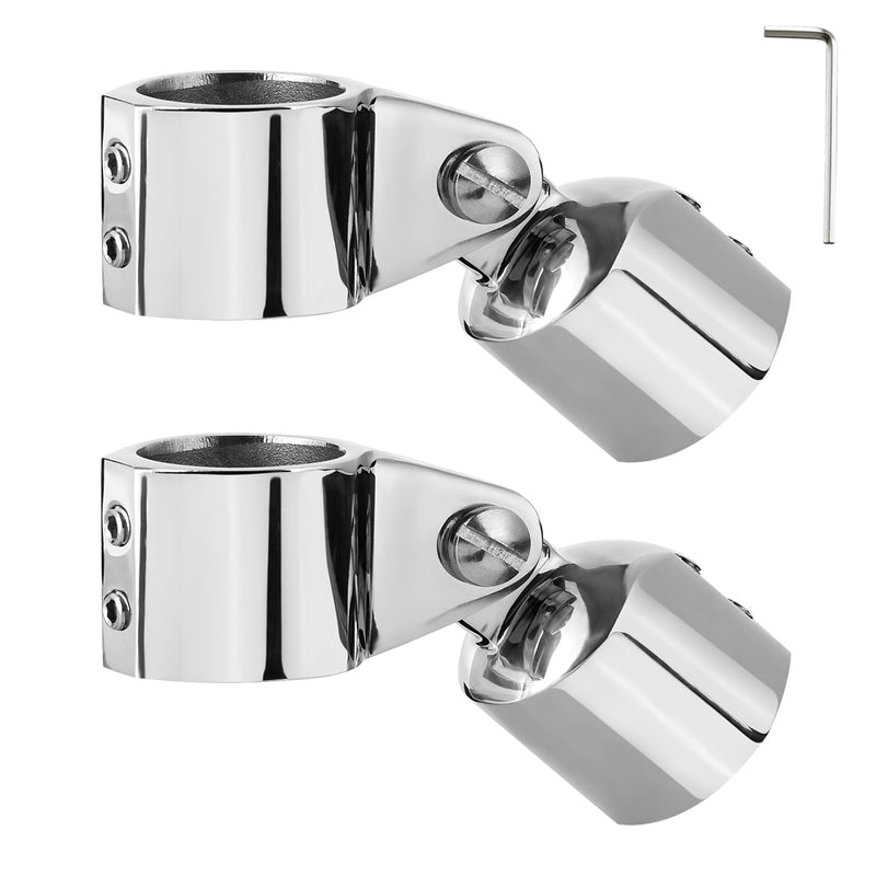 TINGZHIGO Heavy Duty Bimini Top Jaw Slide and Eye End Cap, 316 Stainless Steel Bimini Top Hardware, Fits 7/8 inch or 1 inch OD Round Tube