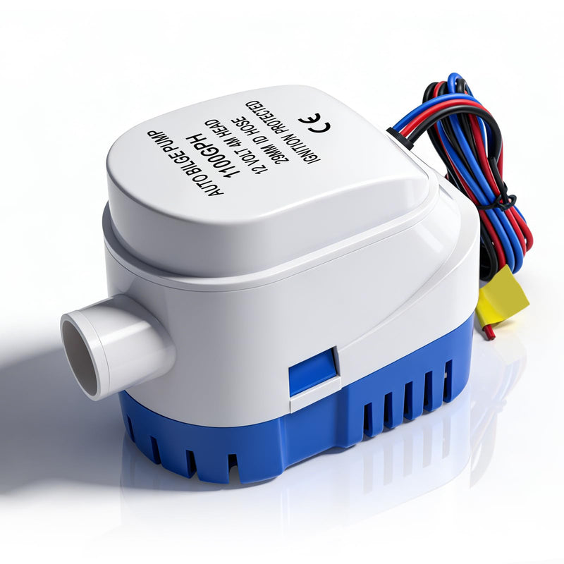 Geloo Automatic Submersible Boat Bilge Pump 12V 1100GPH Boat Bilge Water Pump with Float Switch (Outlet Diameter：29 mm/1.14 Inch)