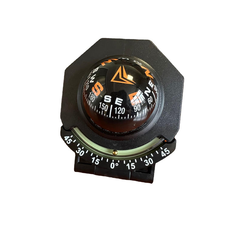 Automotive Compasses, Universal Collapsible Car Dashboard Ball Compass with Slope Meter, Luminous Folding Compass with Adhesive Tape for Boat Car Vehicle Navigation
