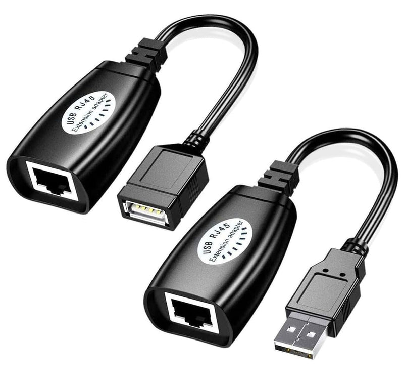USB Over Ethernet Extender to Rj45 Adapter for Cat 6/6e/5/5e UP to 50m/164ft, USB to Ethernet Adapter for Laptop, Compatible with Computers, Mobile Phones, Keyboards, U Disks, Printers