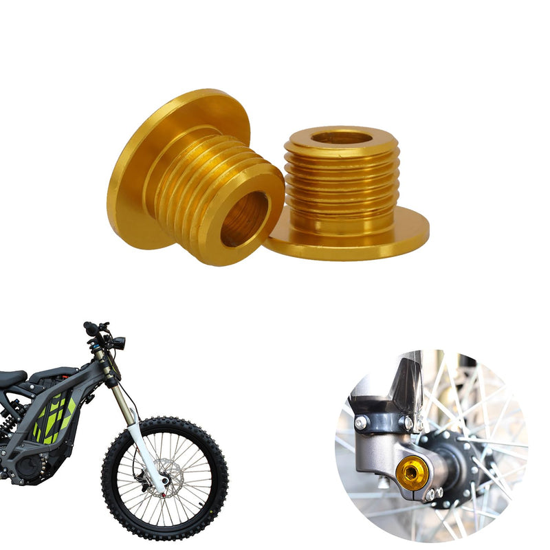 M16x1.5 Front Fork Axle Nut for Surron,Front Wheel Axle Nuts Screws for Electric Dirt Bike Sur Ron Light Bee S/Light Bee X/Talaria Sting L1E/X160/X260 - Gold