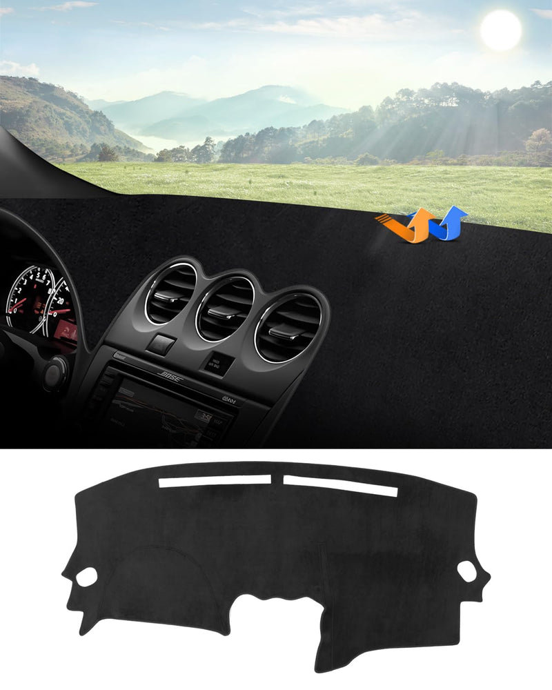 Autorder Dashboard Cover Mat Fit for 2007-2012 Nissan Altima Accessories Dash Cover Flannel Dash Mat Sunshade Glare UV Rays Protector 2007-2012 Altima