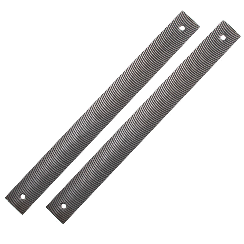Dura-Gold 14" Flexible Flat Bastard File Blade, Double-Sided with 9 Teeth Per Inch, Pack of 2 - Mounting Holes for Adjustable Body File Holder, for Shaping, Smoothing and Filing Contoured Surfaces Blades
