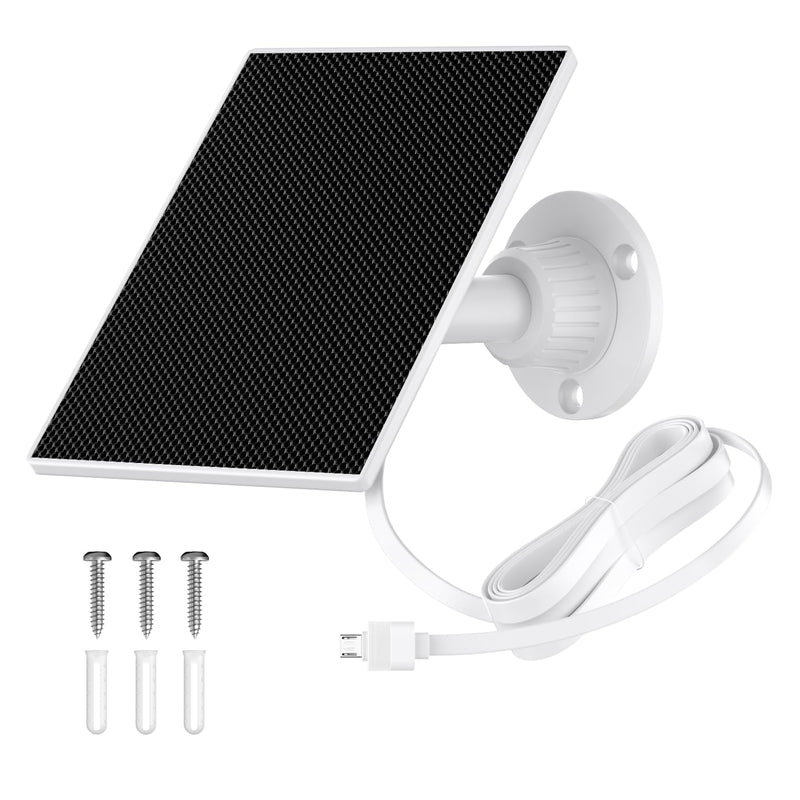 Solar Panel for Simplisafe Outdoor Camera, IP65 Waterproof, 360° Adjustable Panel for Outdoor Security Camera Series 2 Wireless and Wired, 13FT Charging Cable
