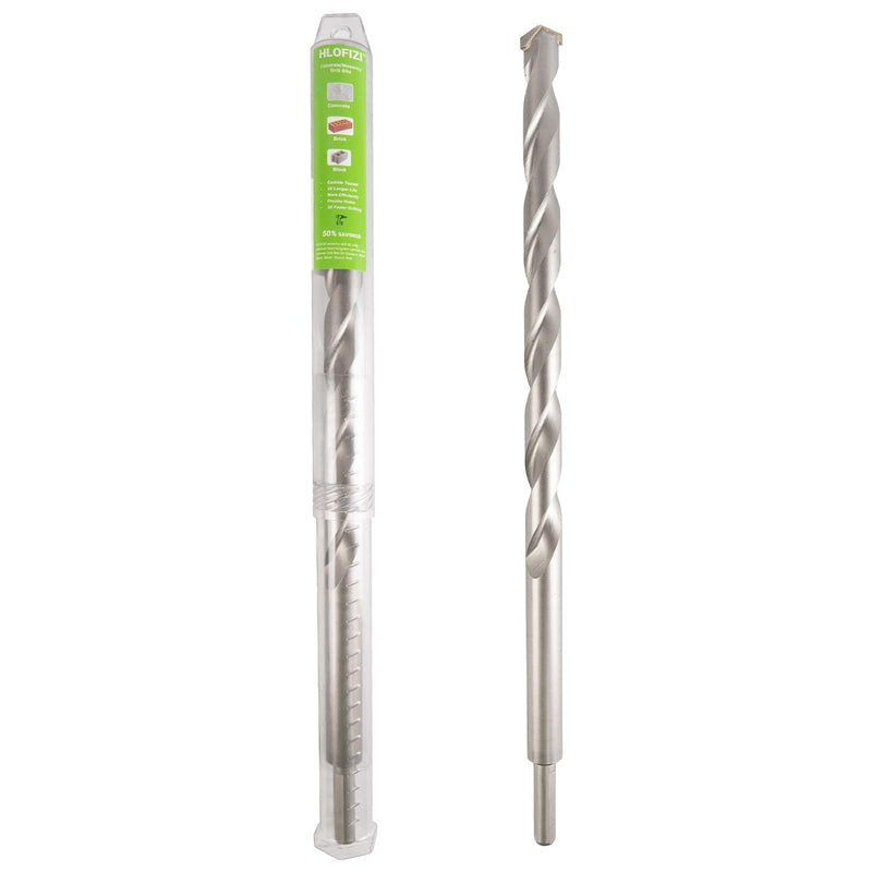 5/8" x 18" Masonry Drill Bits 5/8 inch Concrete Hammer Drill Bits Carbide Tipped, for Cement, Brick, Stone, 3-Flat Shank 5/8" x 18"