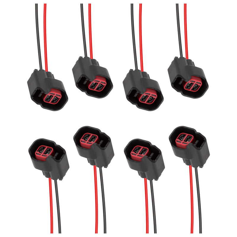 8 PCS Fuel Injector Connector Pigtail,Fuel Injectors Set of 8 Replace OEM# 5013995AA,5161919AA,Car Accessories Fuel Injector Wiring Harness Compatible with Dodge,Ford,Chevrolet (8PCS) 8PCS