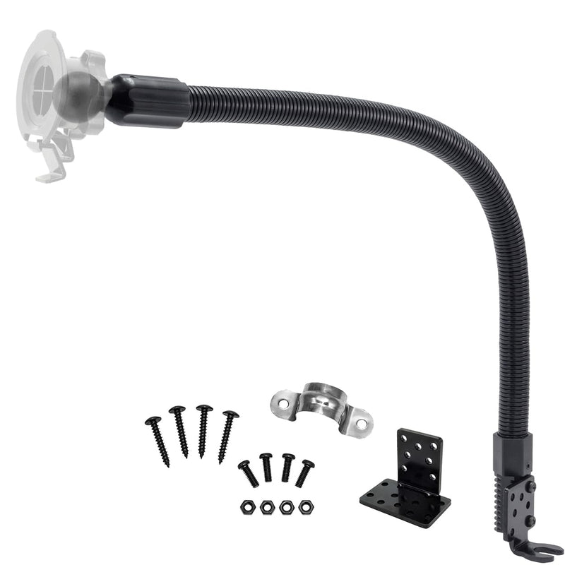 ELD Heavy Duty Limo Truck Semi Fleet Floor Seat Bolt/Drill Mount Compatible with Garmin 22mm Cradle for dezl OTR1000 OTR1010 OTR800 OTR810 RV 1090 1095 890 895 DriveSmart 86 8""-10"" Truck GPS, Black
