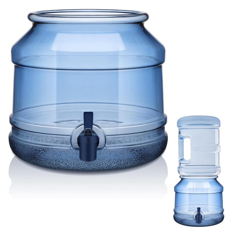 GlikCeil 5 Gallon Water Jug Dispenser Base with Spout for 3 to 5 Gallon Bottle Plastic Water Jug Holder Containers for Stand or Countertop(Blue) Blue