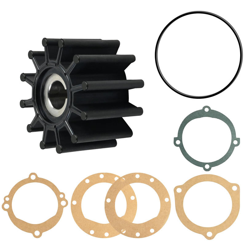 10615K/10615K-SHW 12 Blade Impeller Kit Compatible with Sherwood ，Compatible with Pleasurecraft Crusader, Compatible with Chris Craft and fits Many More.