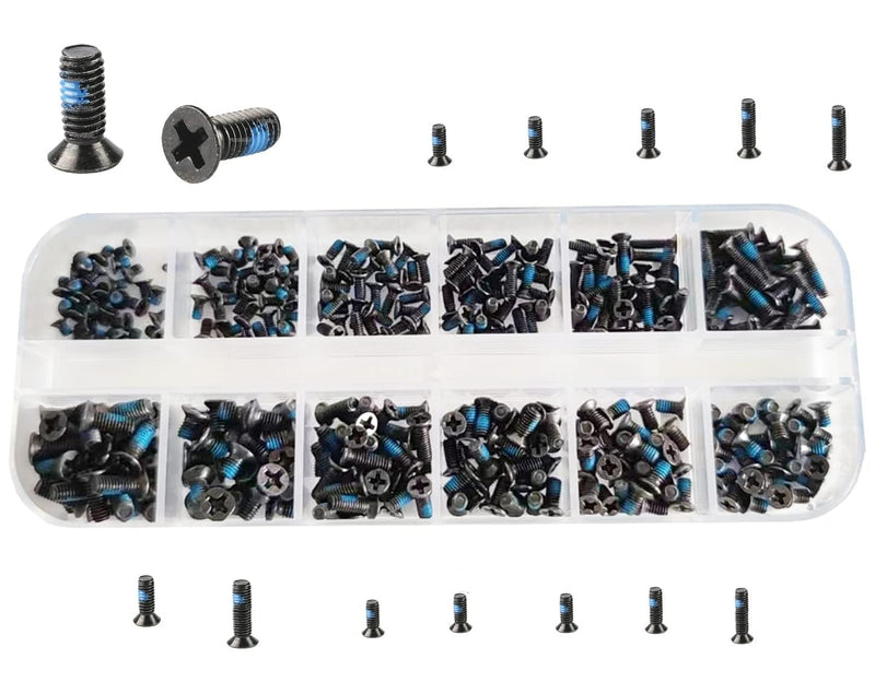 Easycargo Laptop Screws, Blue Nylon Self Locking Replacement Screw Assortment Kit, 240pcs 20-Sizes M2 M2.5 M3 for Lenovo Toshiba Gateway Samsung HP MSI IBM Dell Sony Acer Asus Hard Disk SATA SSD M.2
