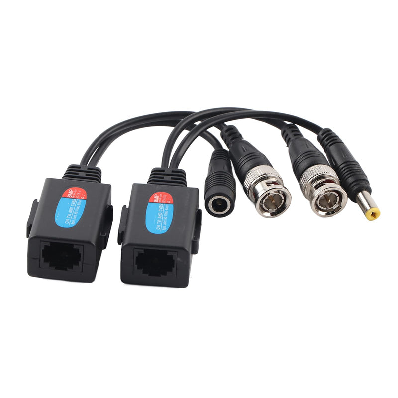 Analog to IP Camera Converter - Video Balun Passive CCTV Power Audio Transceiver With Power Indicator for HDCVI HDTVI AHD Analog