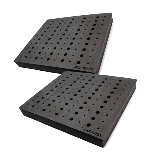 POWERTEC Router Bit Tray Organizer - Holds 110 Bits Each Tray | 50 1/2" and 60 1/4" Shank Router Bit Holder for Tool Box and Drawer Storage Solution, 2PK (71046-P2) 2PK, 110 PCs Router Bits Storage Router Bit Storage Tray (2PK)