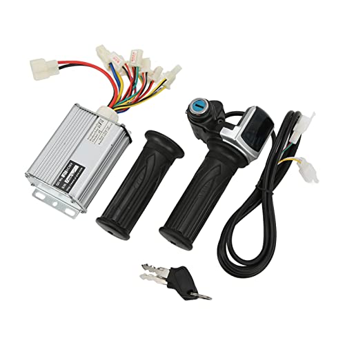 36V 1000W Brushed Speed Controller for Mini Bikes with Locking Throttle Grip and Battery Display Compatible with EVO Electric Tricycle