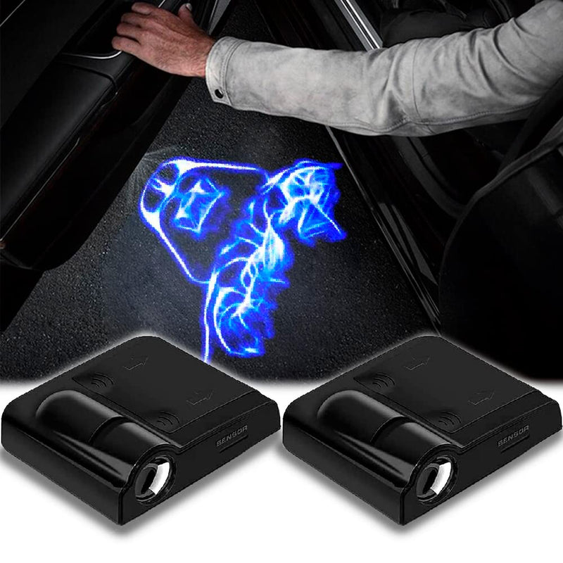2pcs 3D Magnetic Car Door Step LED Welcome Logo Shadow Ghost Light Projector Lamp fits All Car Models (Helmet1) by DmStore forHelmet1