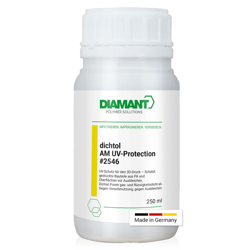 Diamant dichtol AM UV Protection Sealant for 3D-Printed Parts | UV-Resistant & Waterproof | for PLA, ASA, ABS & SLS | Impregnation to Prevent Discoloration & Fading (0.25 l) 0.25 l