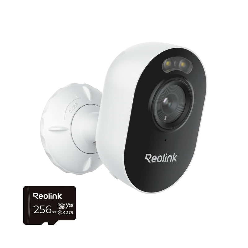 REOLINK Lumus Bundle with 256GB microSD Card, 2K 4MP, Plug-in, Color Night Vision with Bulit-in Spotlights, 2.4/5GHz Dual-Band WiFi