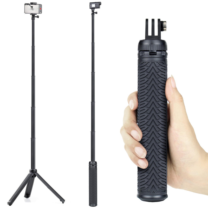  [AUSTRALIA] - 34''Waterproof Selfie Stick Underwater Tripod Pole Monopod for Phone GoPro Hero 12 11 10 9 8 7 6 5 4, Fusion, AKASO,SJCAM,DJI Action Digital Cameras(3-in-1: Hand Grip,Selfie Stick,Tripod Stand) 34''Extendable Tripod