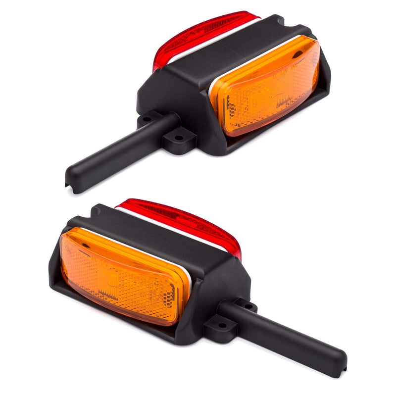 Lumitronics Pre-Wired Fender Clearance Trailer Lights Assembly (Amber/Red) - Left and Right Left & Right