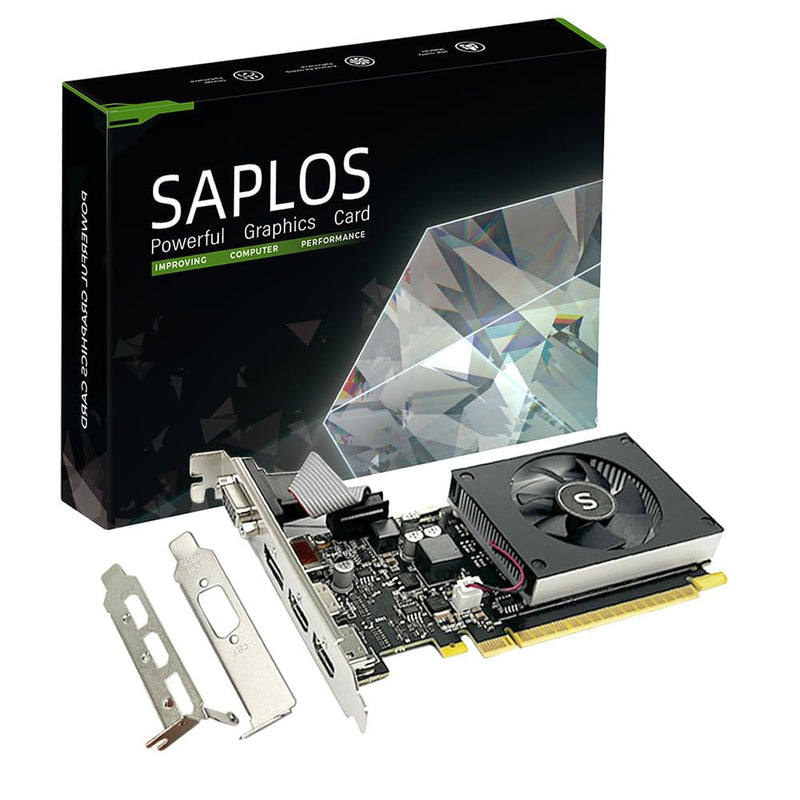 GT 730 4GB Graphics Card, Dual HDMI, DisplayPort, VGA, DDR3 64-bit, Low Profile Video Card PC, DirectX 12, Computer GPU, Low Power, PCI Express x8