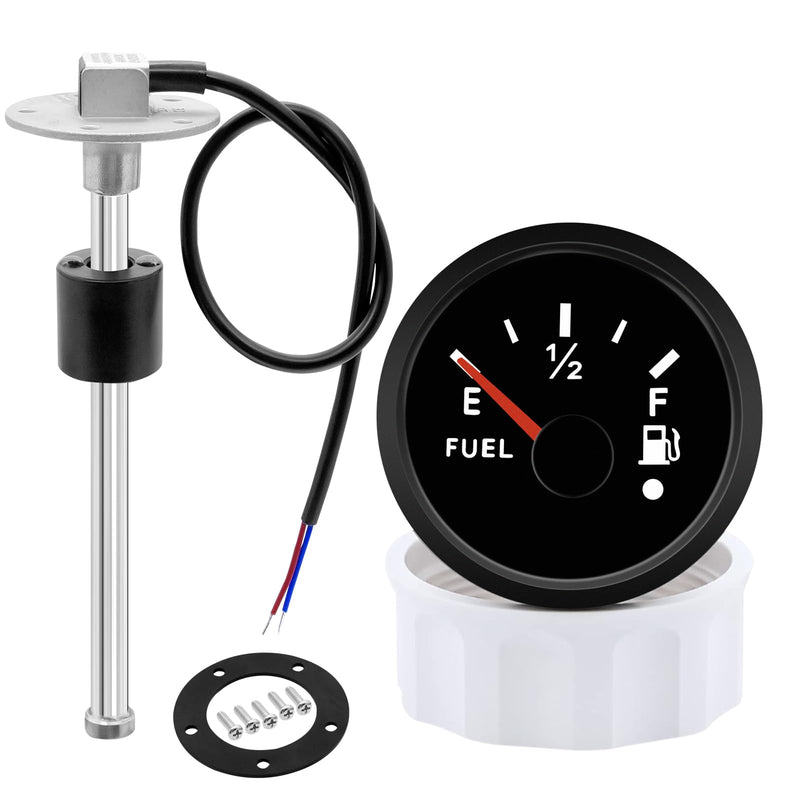 Geloo Fuel Sending Unit with Fuel Gauge Kits 8" (200mm) Boat 316 Stainless Steel Fuel Level Sensor Fuel Water Tank Sender Gas Tank Sending Unit Boat Gauge for Boat Truck RV 240-33ohms 240-33 ohms 8" (200mm)