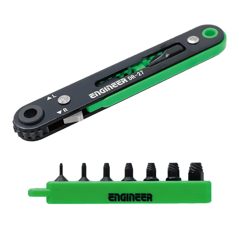 ENGINEER Ultra Thin Ratchet with Socket Extractor Set DZ-273