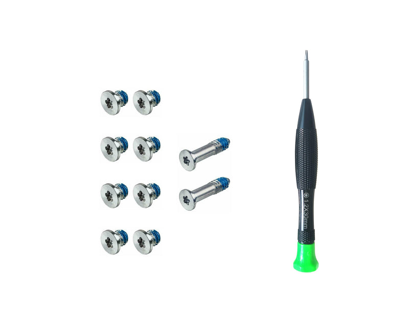 Screws 10-Piece 1 Set Bottom Case Screws Pentalobe P5 + Screwdriver 923-0122 Replacement Compatible with 11" A1370 A1465, 13" A1369 A1466 2010 2011 2012 2013 2014 2015 2017