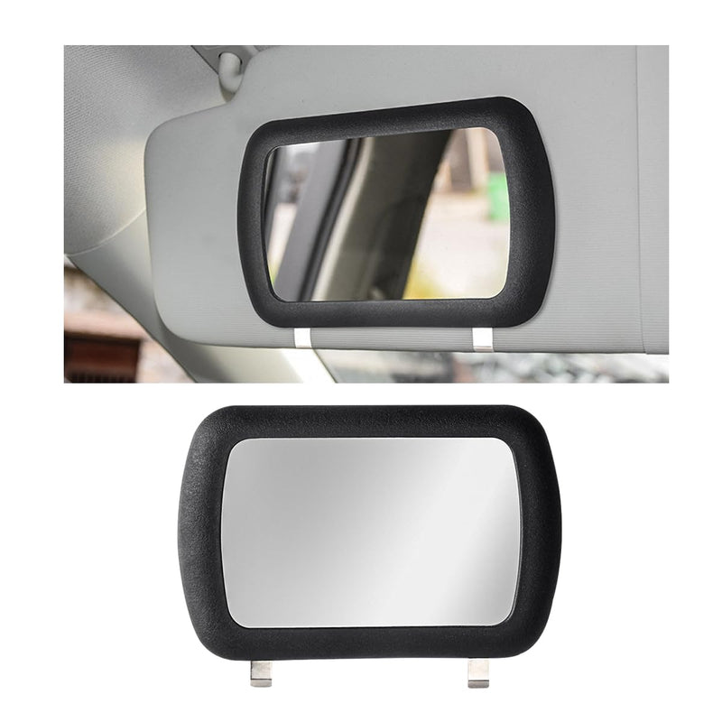 Car Sun Visor Vanity Mirror, Clip-on Automotive Makeup Sun-Shading Mirror, Universal Vehicle Sun Visor Cosmetic Vanity Mirror for Women Girls, Interior Car Accessories, Black 1PC