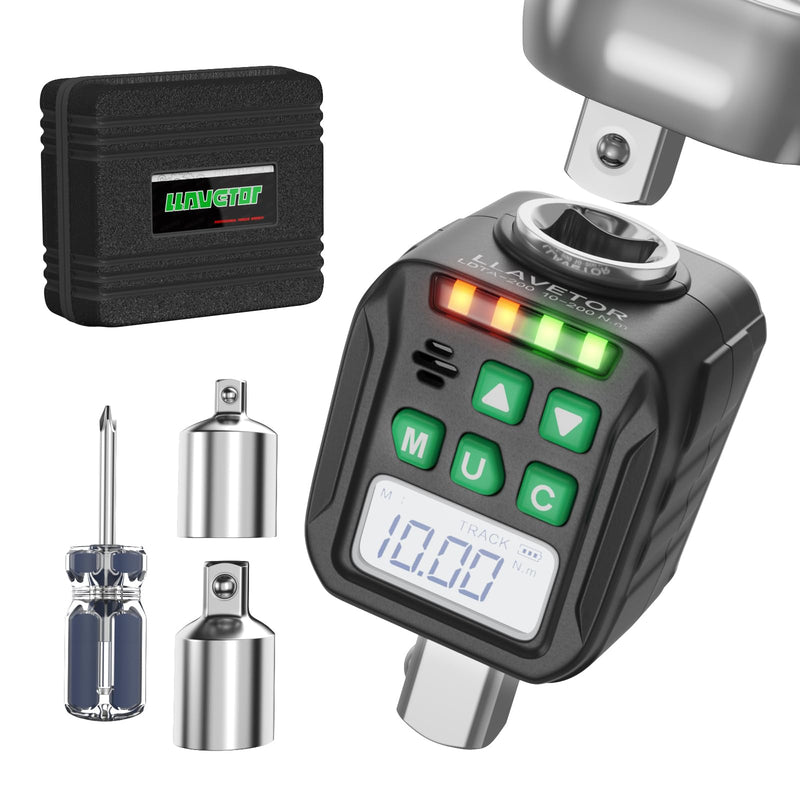 Digital Torque Wrench Adapter Set 1/2" Drive,Electric Wrenches,Snap on Digital Inch Pound Torque Wrench,1/4",3/8" Torque Adapter for Car,Motorcycle & Automotive (5-99.5 Ft-lb/6.75-135 Nm) 5-99.5 Ft-lb/6.75-135 Nm