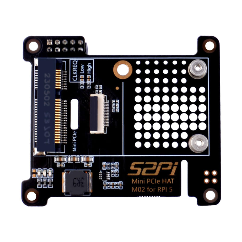 GeeekPi PCIe Express to Mini PCIe HAT M02 for Raspberry Pi 5, Support All Mini PCIe Devices Network Cards Mini PCIe Adapter