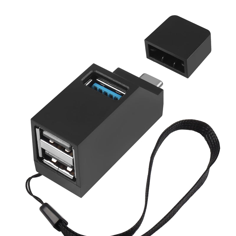 USB3.0 Hub 3 Port Mini Portable High Speed Data Transfer,USB Splitter 1 in 3 Out for Connecting Mobile Hard Disk, U Disk, Camera, Mouse,etc
