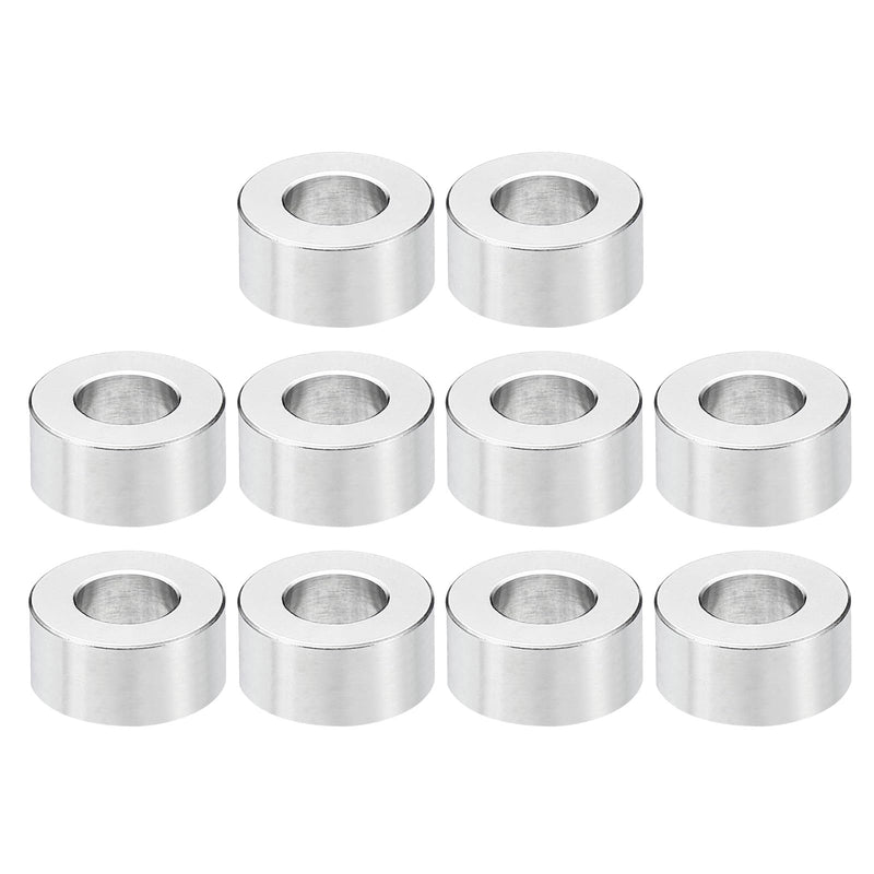 PATIKIL M8 Stainless Steel Spacers, 10Pcs Metal Spacer Stainless Steel 8.2mm ID x 16mm OD x 8mm L Stainless Steel Spacer Screw Standoff for 5/16" or M8 Screw