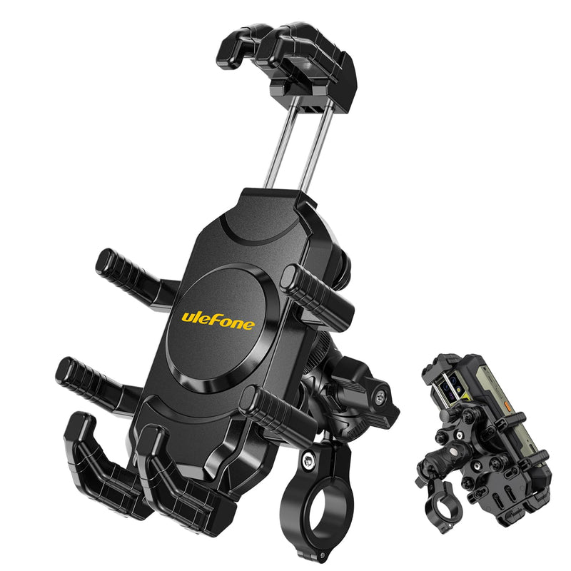 Ulefone Armor Mount Pro (AM02), Smartphone Mount for Bicycle, Cell Phone Holder for Motorcycle, Mobile Phone Mount for Scooter, for Phones from 6.1" - 7.2", max. 1.22" Thickness