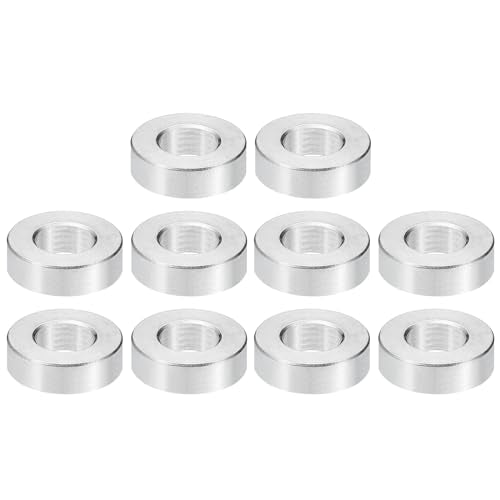PATIKIL M8 Stainless Steel Spacers, 10Pcs Metal Spacer Stainless Steel 8.2mm ID x 16mm OD x 5mm L Stainless Steel Spacer Screw Standoff for 5/16" or M8 Screw
