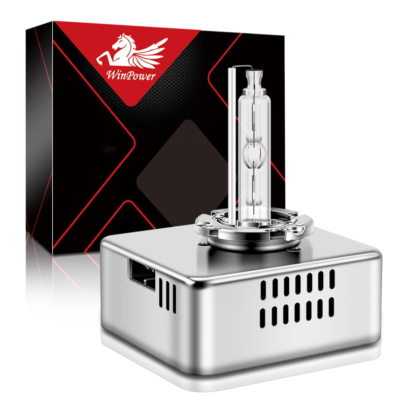  [AUSTRALIA] - WinPower D5S Xenon HID Headlight Bulb, 6000K Cool White 35W Metal Stents Base High Low Beam Replacement Lights, Pack of 1