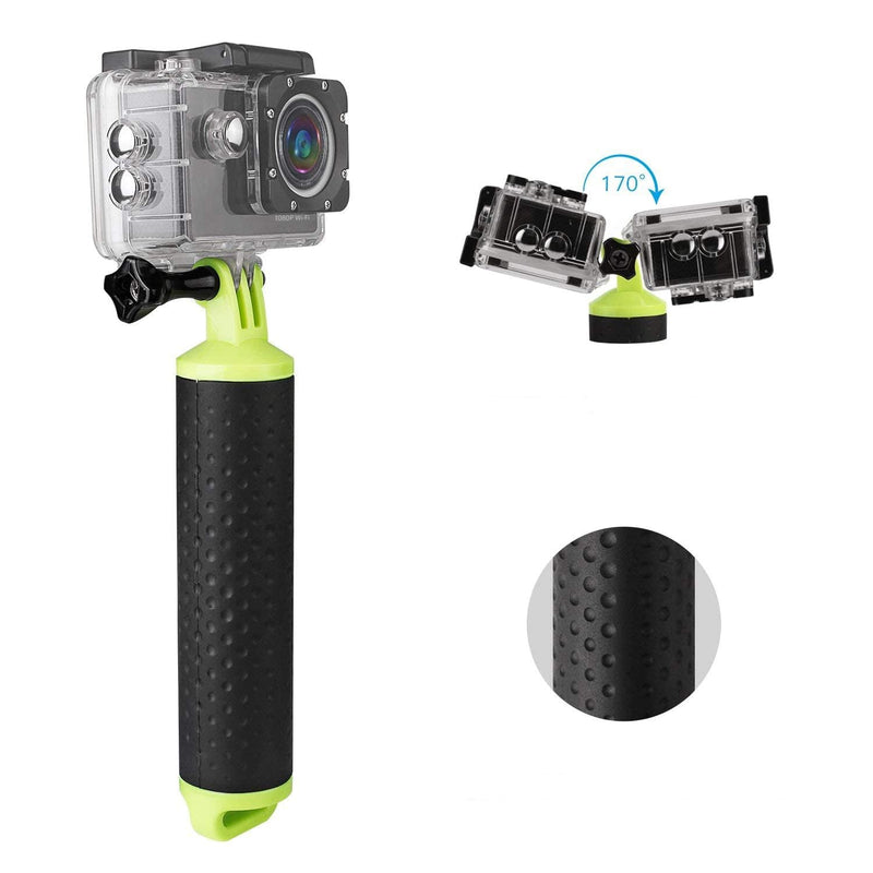  [AUSTRALIA] - WOLFANG Action Camera Floating Hand Grip Camera Handle Waterproof Monopod Hand Grip Float Stick Selfie Floating for Action Camera Sports Camera