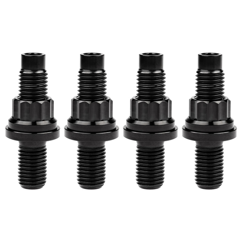 Titanium Bolt M8 M10x45 54 55 65mm Pitch 1.25 Automotive Exhaust Manifold Stud Kit Screws Nuts Washers Kit 4pcs/Sets (Black, M10x45mm Pitch 1.25) Black
