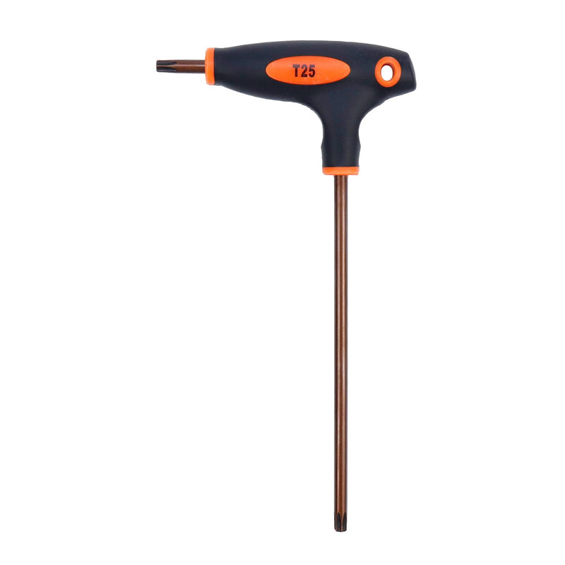 Antrader T25 Torx Screwdriver,Anti Tamper Proof Torx Key,S2 Steel T-Handle Dual End Wrench-1Pcs